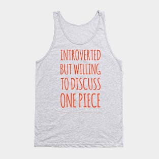 Introverted but willing to discuss One Piece Tank Top